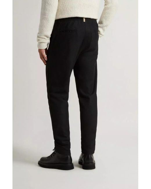 Woolrich Blue Pleated Drawstring Trousers for men
