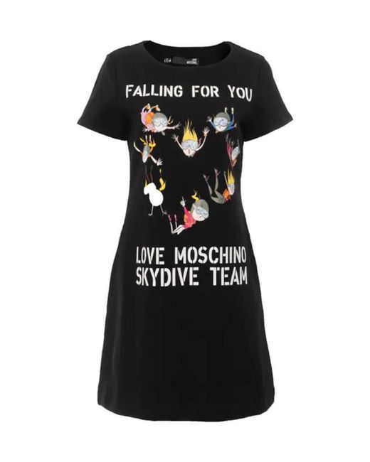 Moschino Black A Printed Dress