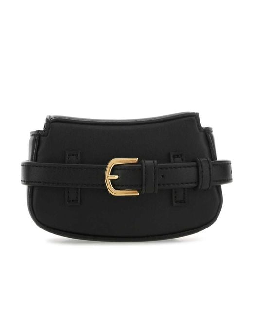 Stella McCartney Black Logo Plaque Belt Bag