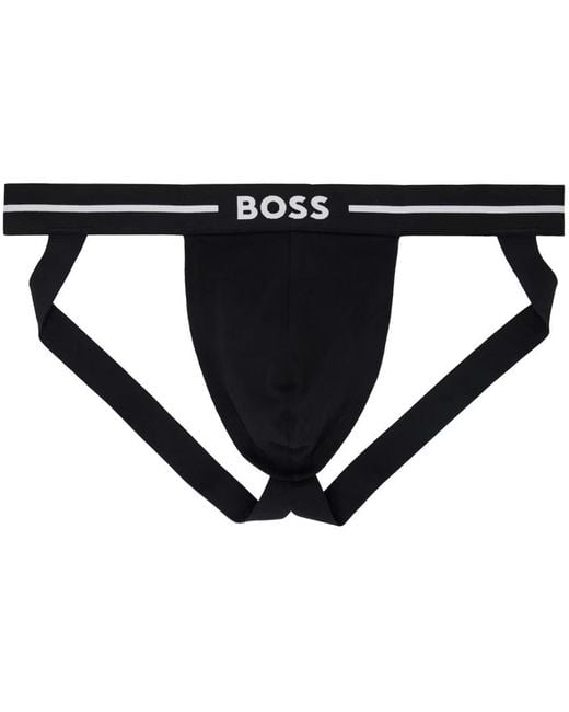 Boss Black Elastic Waist Briefs Three-Pack for men