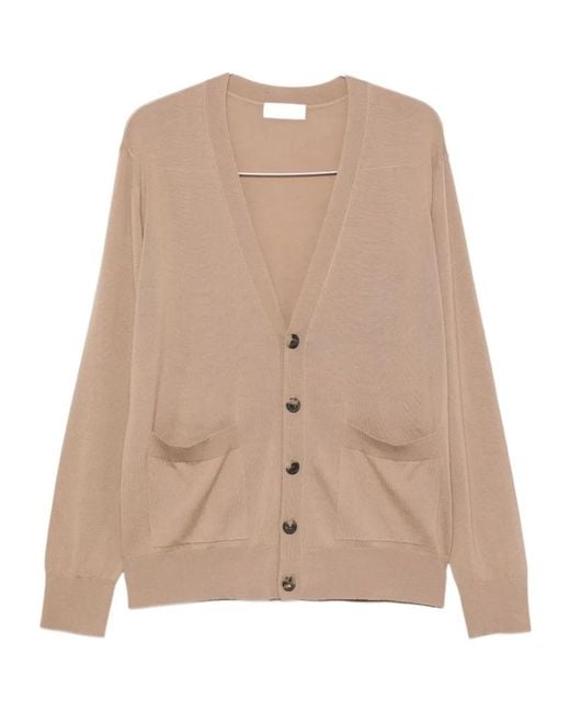 Dries Van Noten Natural Long-Sleeved Button-Down Cardigan for men