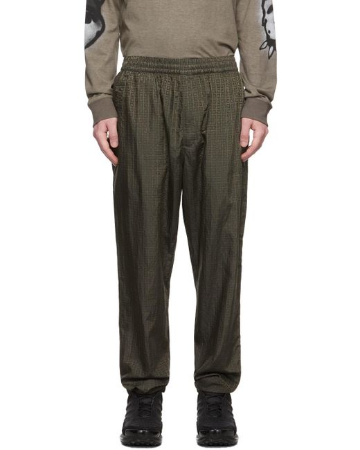Givenchy Gray 4G Jacquard Track Pants for men