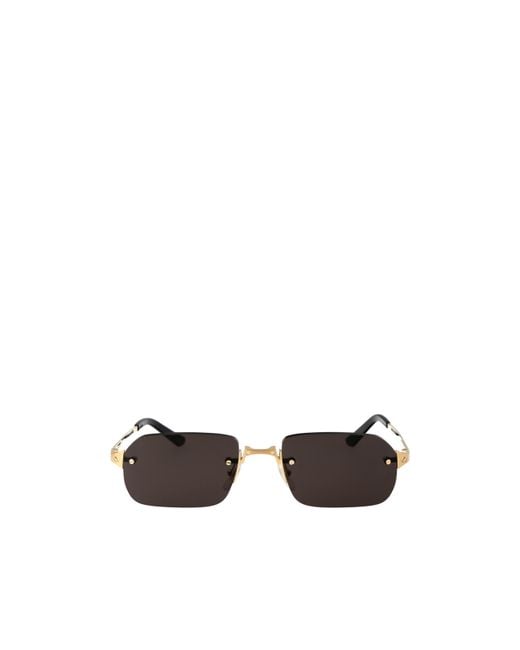 Cartier White Rectangular Frame Sunglasses for men