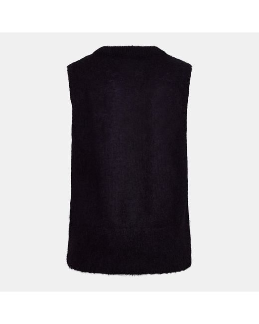 Ganni Black Mohair Vest