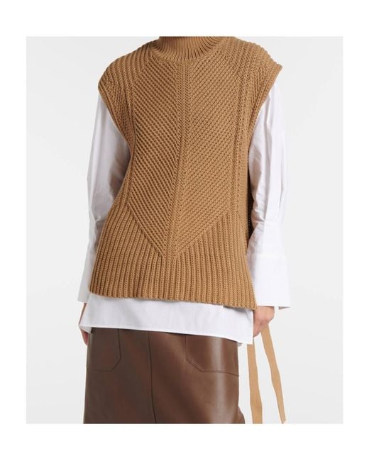 Joseph Brown Turtleneck Two-Piece Sweater