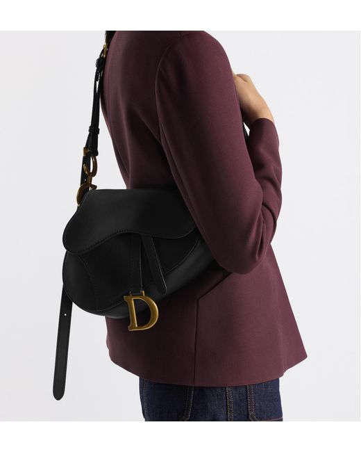 Dior Black Medium Softsaddle Saddle Bag (With Shoulder Strap)