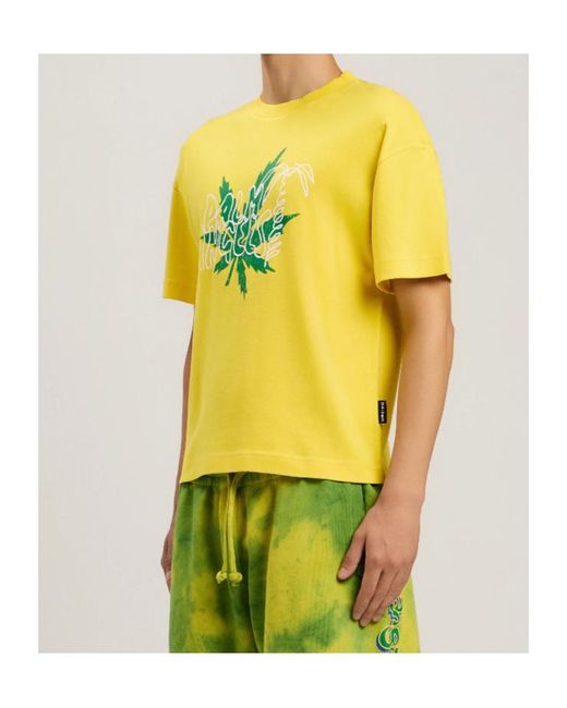 Palm Angels Yellow T-Shirts for men