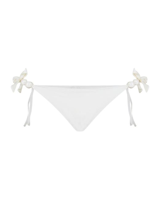 Cult Gaia White Euphrasia Brazilian Bikini Bottoms