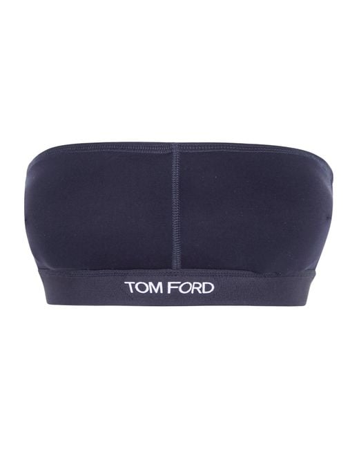 Tom Ford Blue Sleeveless Tube Top