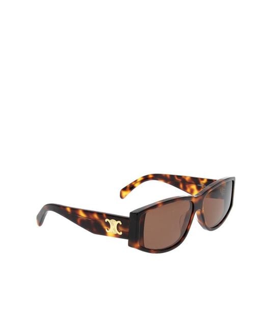 Céline Brown Tortoiseshell Pattern Frame Sunglasses