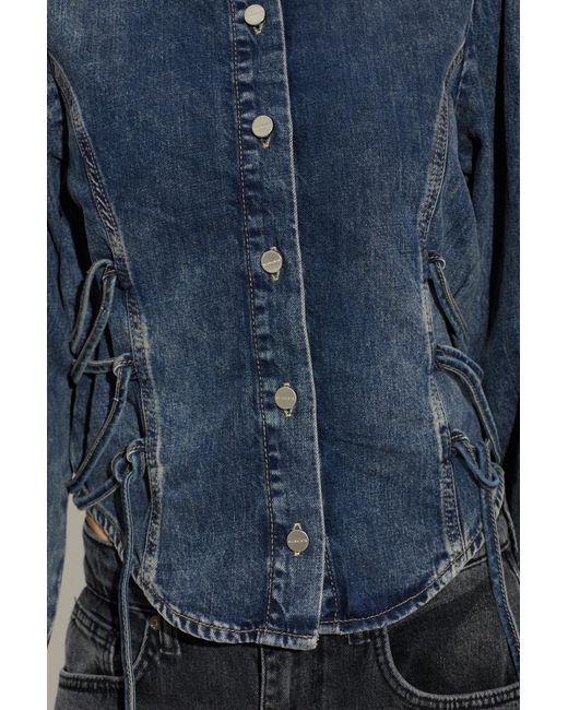 AllSaints Blue Long Sleeve Shirt