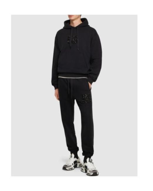 Dolce & Gabbana Black Stone Logo Sweatpants for men
