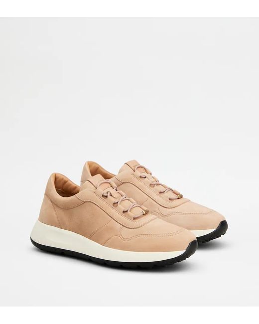 Tod's Natural Lace-Up Sneakers