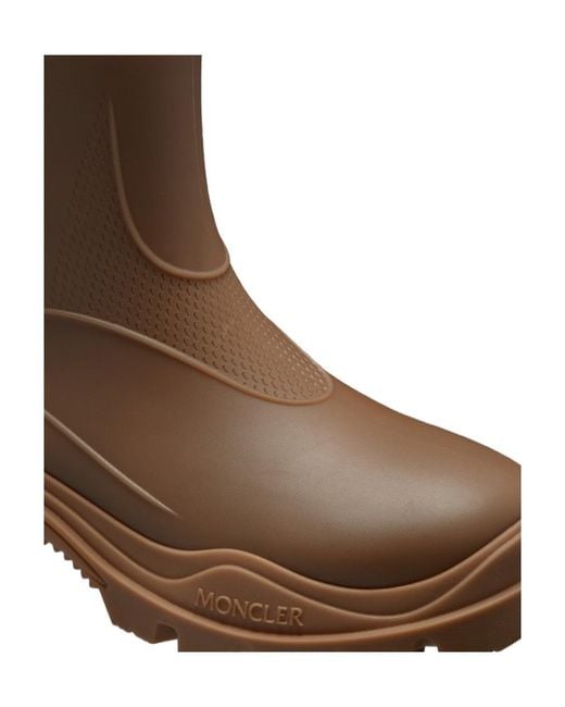 Moncler Brown Misty Round Toe Rain Boots