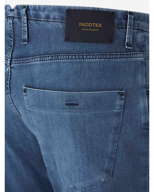 Incotex Blue Jeans With Belt Loops for men