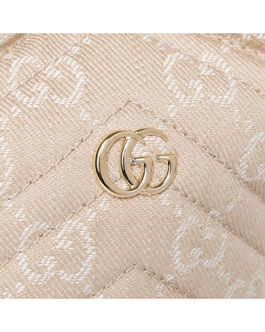 Gucci Natural Gg Marmont Small Bucket Bag