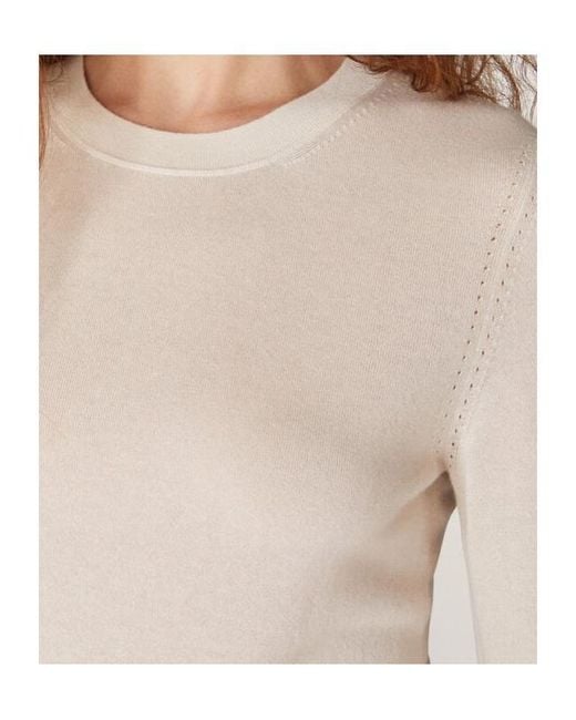 Loro Piana White Crewneck Knitted Jumper