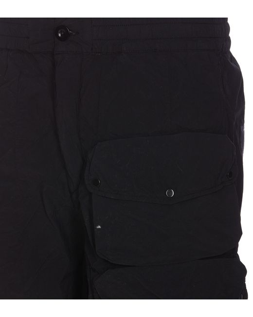 C P Company Black Cargo Bermuda for men