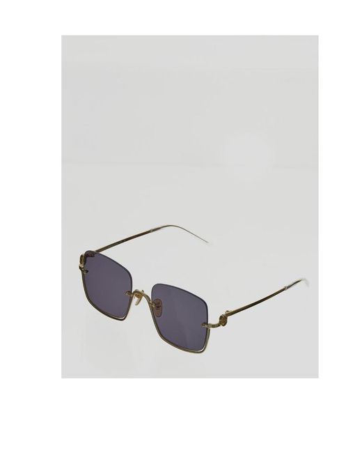 Gucci Metallic Eyewear Squared Frame Sunglasses
