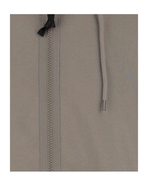 C P Company Gray Diagonal Raised Fleece Goggle Sweatshirt for men
