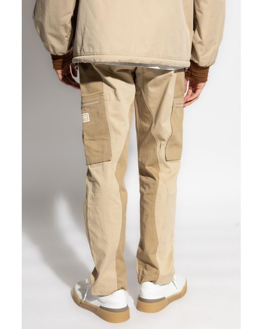 KENZO Natural Straight-Leg Cargo Slim Trousers for men