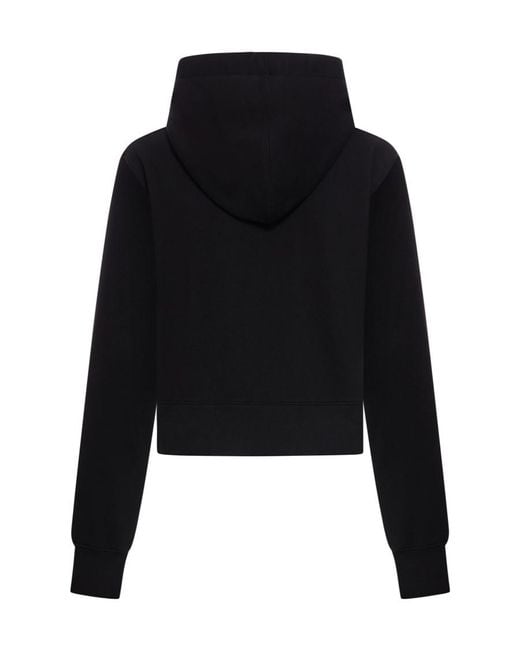 Palm Angels Black Monogram Embroidered Hoodie