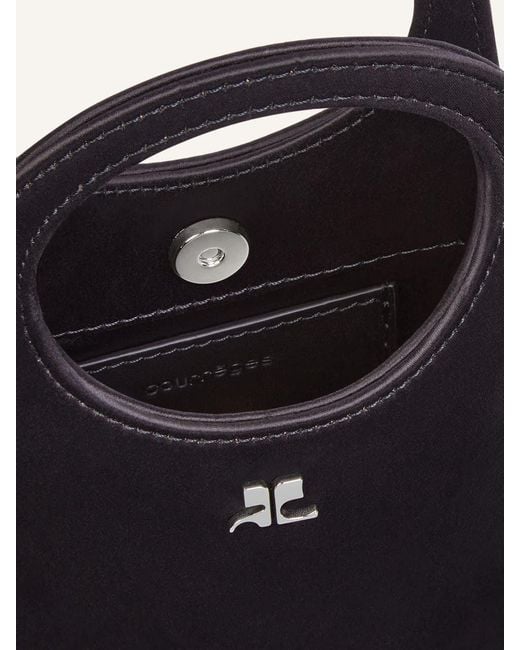 Courreges Blue Courrèges Slim Holy Satin Tote Bag