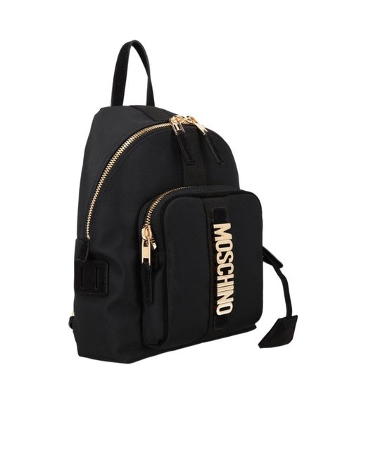 Moschino Black Cordura Medium Backpack