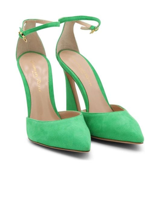 Gianvito Rossi Green Holly Slingback Pumps