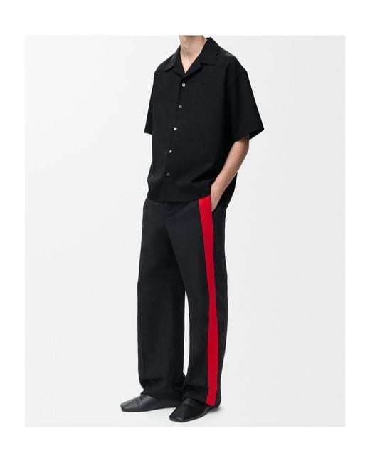 Loewe Blue Short-Sleeve Wool Shirt for men