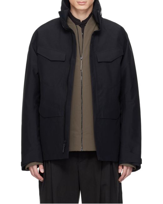 Veilance Black Field Windbreaker Jacket for men