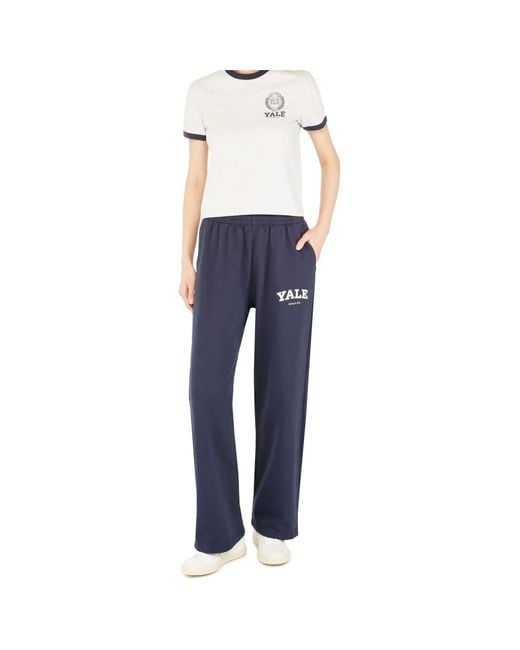 Sporty & Rich Blue Elastic Waist Sports Pants