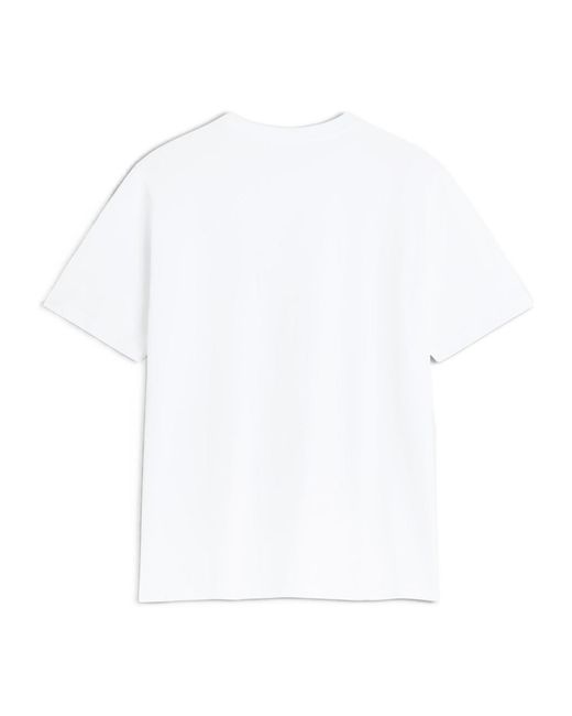 Maison Kitsuné White Fox-Print T-Shirt for men