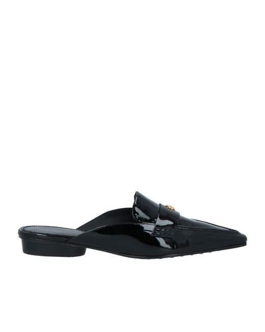 Tory Burch Black Closed-Toe Slippers