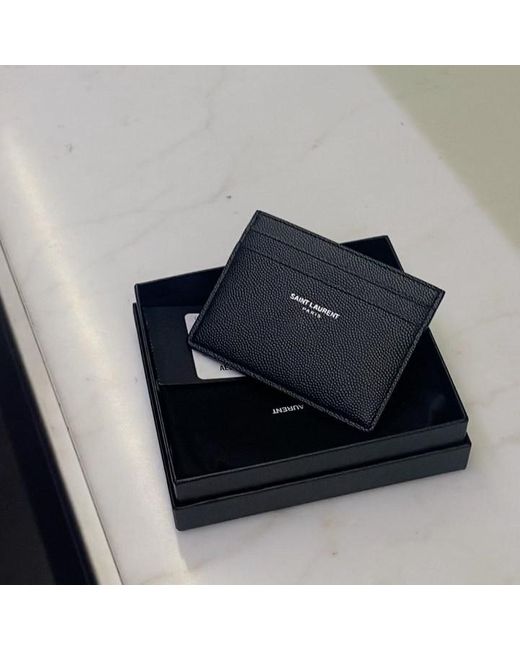 Saint Laurent Black Logo Printed Cardholder for men