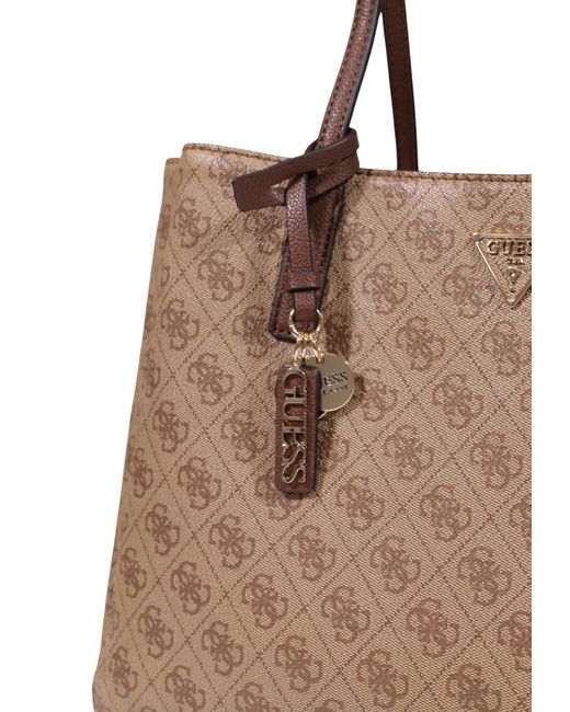 Guess Brown Patterned Handbag