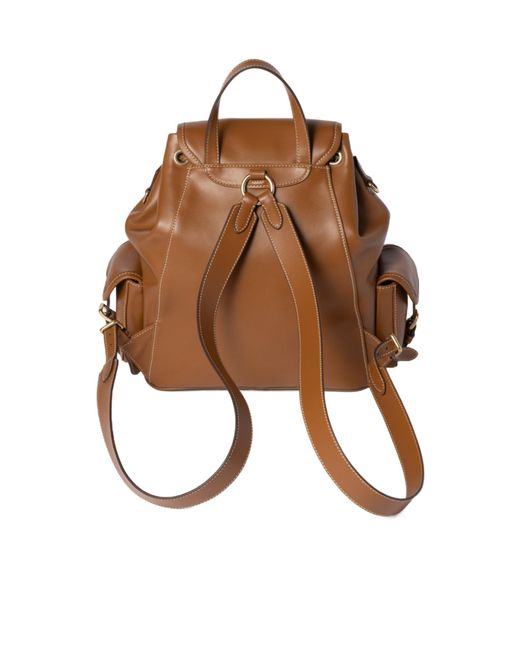 Miu Miu Brown Leather Backpack