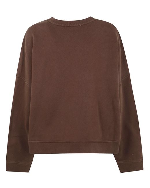 Entire studios Brown Long-Sleeve Cotton Sweatshirt