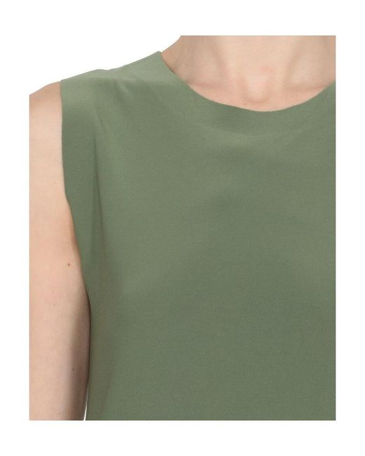 Norma Kamali Green Sleeveless Crewneck Top