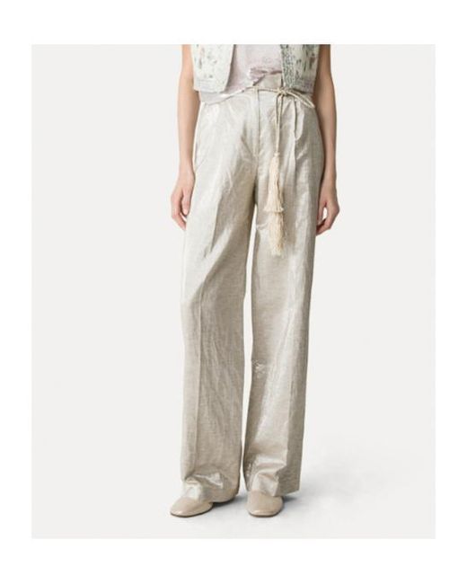 Forte_forte White Tweed Lurex Flared Pants