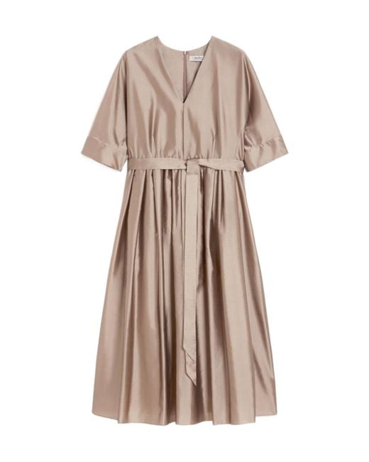 Max Mara Natural 'S Viola V-Neck Short-Sleeved Dress