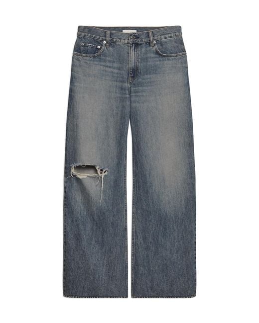 Helmut Lang Blue Ripped Jeans