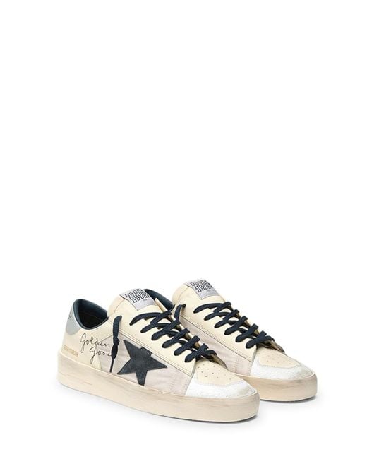 Golden Goose Deluxe Brand White Stardan Lace-Up Sneakers for men