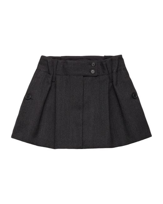 Prada Black Checked Mini Skirt