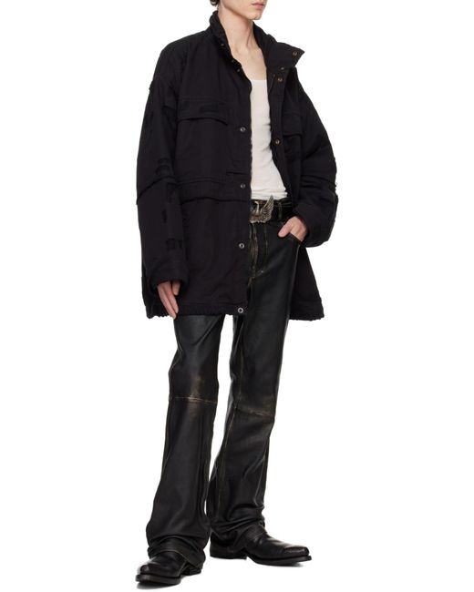 DIESEL Blue J-Oise Turn-Up Cuff Distressed Jacket for men