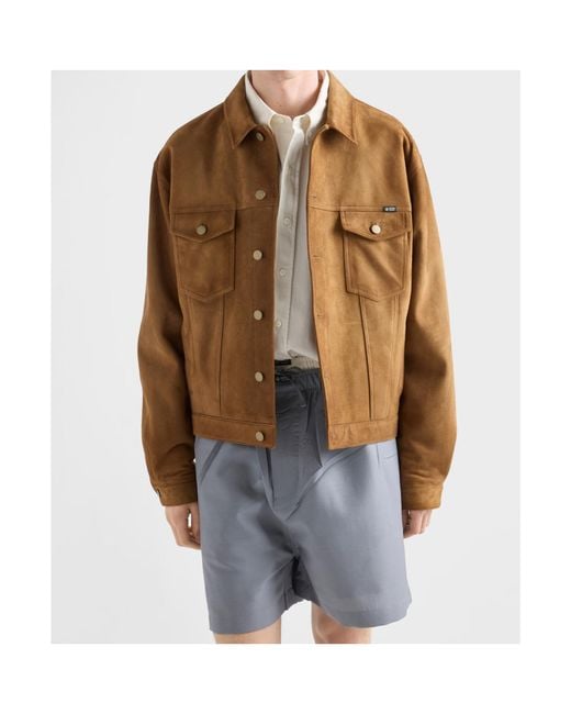 Prada Brown Suede Jacket for men