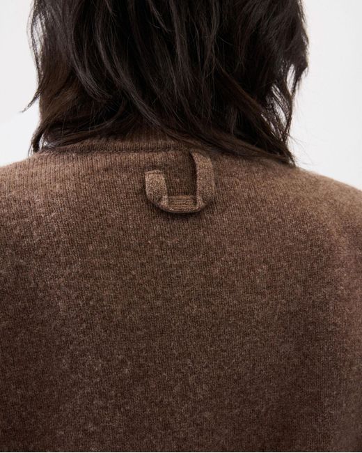 Jacquemus Brown High Neck Knitted Top