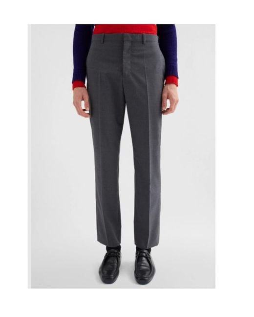 Jil Sander Gray Poplin Trousers for men