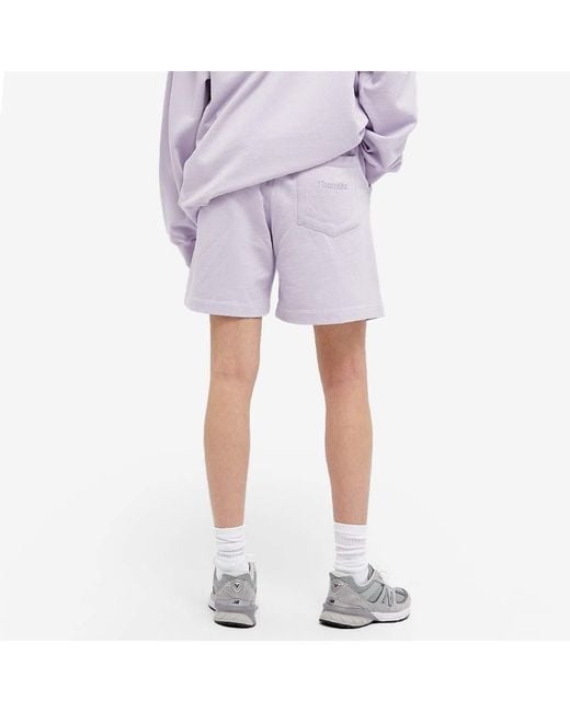Nanushka Purple Drawstring Organic-Cotton Shorts