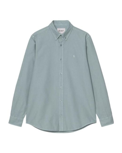 Carhartt Blue Bolton Long Sleeved Shirt for men